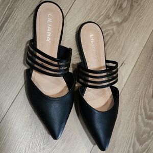 Liliana Black Flats Women's Shoes Office Casual